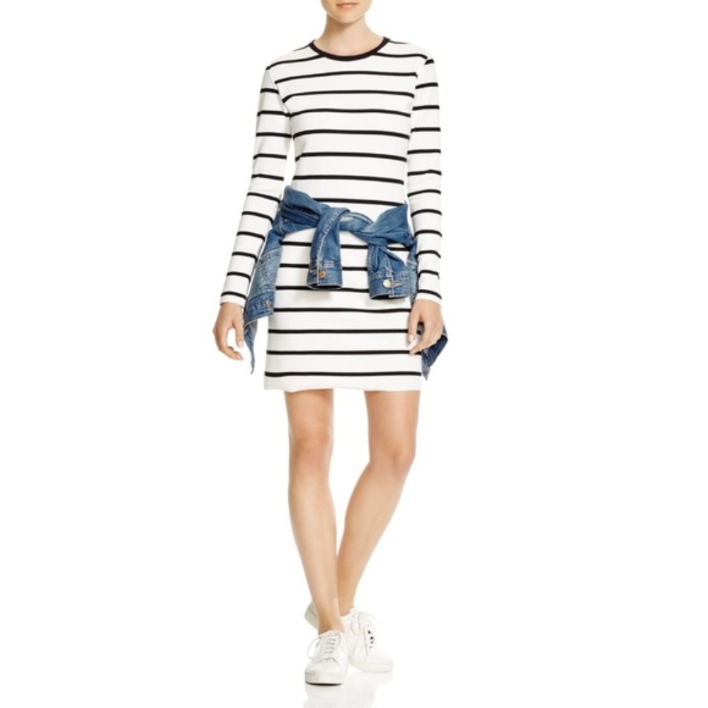 Viktoria + Woods Long Sleeve Black Striped Dress